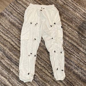 White Bungee Cord Pants